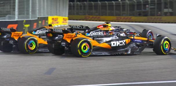 Lando Norris y Piastri se rozan y provoca cierta tensión en el equipo